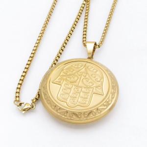 SS Gold-Plating Necklace - KN299976-TK