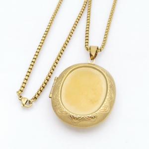 SS Gold-Plating Necklace - KN299981-TK