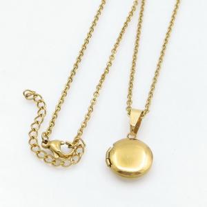 SS Gold-Plating Necklace - KN299983-TK