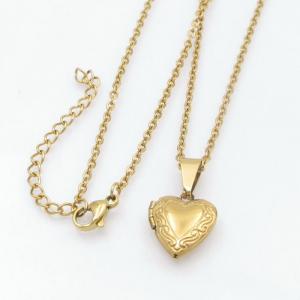 SS Gold-Plating Necklace - KN299984-TK