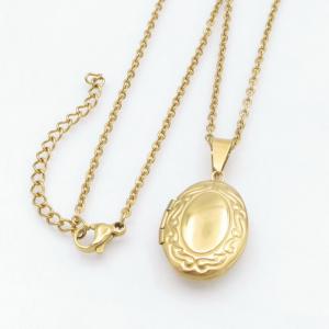 SS Gold-Plating Necklace - KN299985-TK