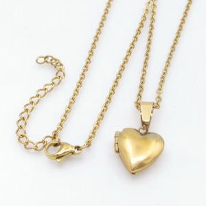 SS Gold-Plating Necklace - KN299989-TK