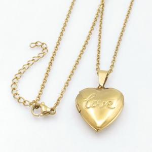 SS Gold-Plating Necklace - KN299990-TK