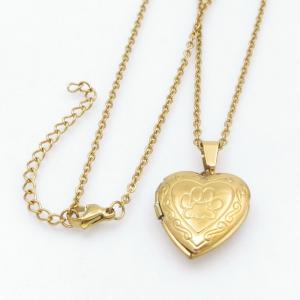 SS Gold-Plating Necklace - KN299994-TK