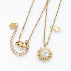 Stainless Steel Stone Necklace - KN301000-CX