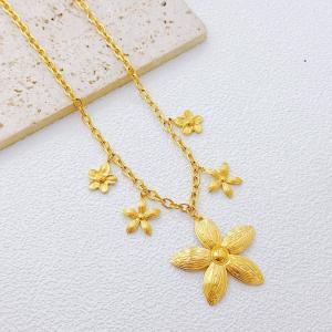 SS Gold-Plating Necklace - KN301413-SXSJ
