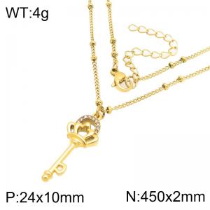 SS Gold-Plating Necklace - KN301502-Z
