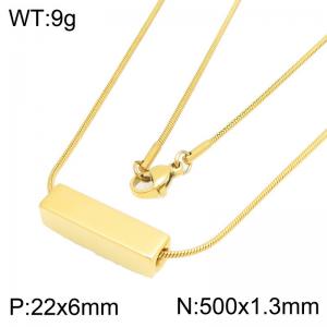 SS Gold-Plating Necklace - KN302049-Z