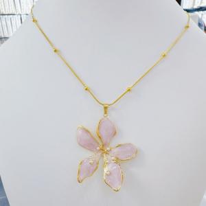 SS Gold-Plating Necklace - KN302255-SXSJ