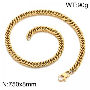 Stainless steel Japanese buckle necklace - KN302355-Z