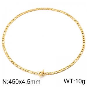SS Gold-Plating Necklace - KN302593-Z