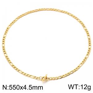 SS Gold-Plating Necklace - KN302595-Z