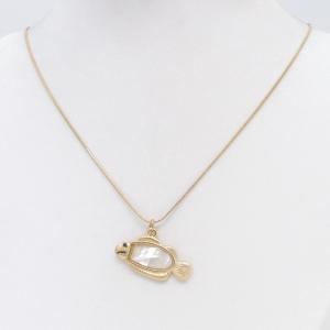 SS Gold-Plating Necklace - KN302854-HM