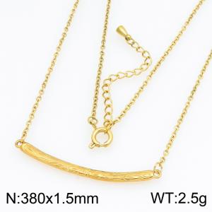 SS Gold-Plating Necklace - KN302869-TOM