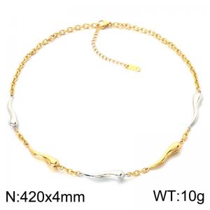 SS Copper-plating Necklace - KN303018-SP