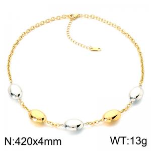SS Copper-plating Necklace - KN303019-SP