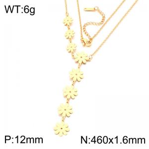 SS Copper-plating Necklace - KN303021-SP