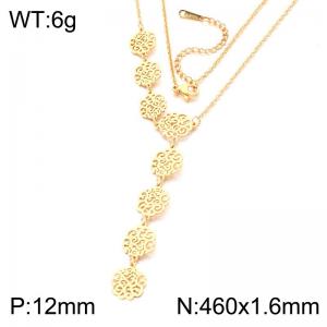 SS Gold-Plating Necklace - KN303023-SP
