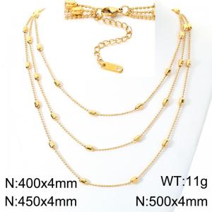 SS Gold-Plating Necklace - KN303025-SP