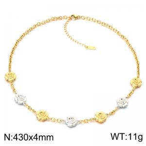 SS Copper-plating Necklace - KN303027-SP
