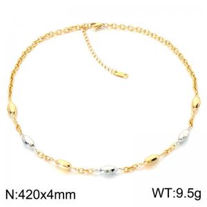 SS Copper-plating Necklace - KN303028-SP