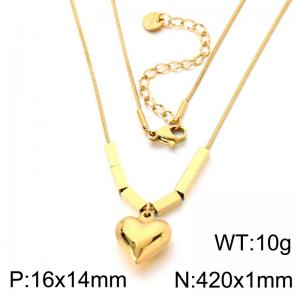 SS Copper-plating Necklace - KN303034-SP