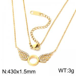 SS Copper-plating Necklace - KN303035-SP