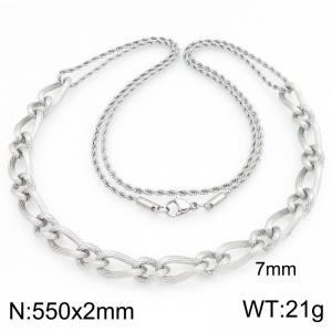 Stainless Steel Necklace - KN303042-Z