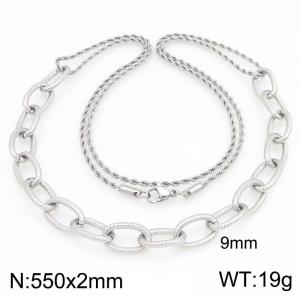 Stainless Steel Necklace - KN303046-Z