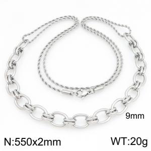 Stainless Steel Necklace - KN303054-Z