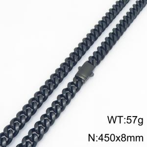 Stainless Steel Black-plating Necklace - KN303163-ZLY