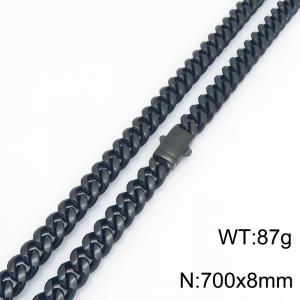 Stainless Steel Black-plating Necklace - KN303168-ZLY