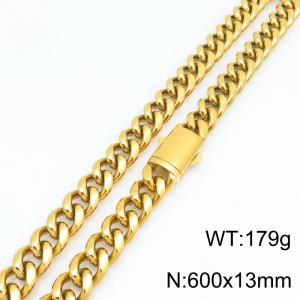 SS Gold-Plating Necklace - KN303236-ZLY