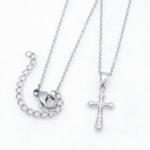Stainless Steel Stone Necklace - KN303258-KD