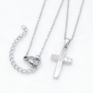 Stainless Steel Stone Necklace - KN303264-KD
