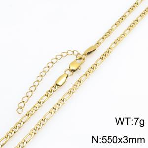 Fashionable jewelry stainless steel NK chain necklace suitable for daily wear - KN303312-KGM