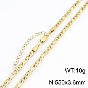 Fashionable jewelry stainless steel NK chain necklace suitable for daily wear - KN303314-KGM