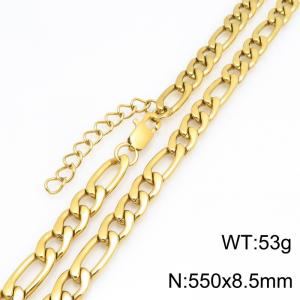 Fashionable jewelry stainless steel NK chain necklace suitable for daily wear - KN303326-KGM