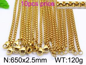 Staineless Steel Small Gold-plating Chain - KN30358-Z