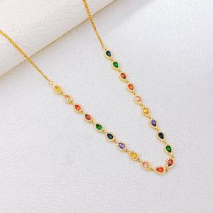 Stainless Steel Stone Necklace - KN303719-SXSJ