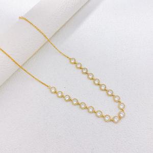 Stainless Steel Stone Necklace - KN303725-SXSJ