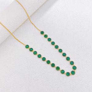 Stainless Steel Stone Necklace - KN303726-SXSJ