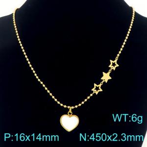 SS Gold-Plating Necklace - KN304045-JW