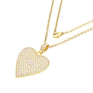 Stainless Steel Stone Necklace - KN304054-NJ