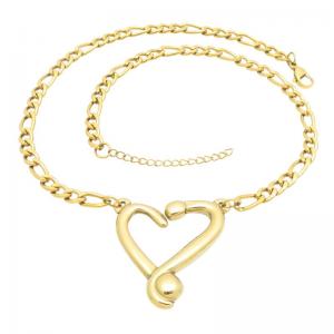 SS Gold-Plating Necklace - KN304059-NJ