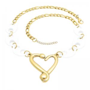 SS Gold-Plating Necklace - KN304065-NJ