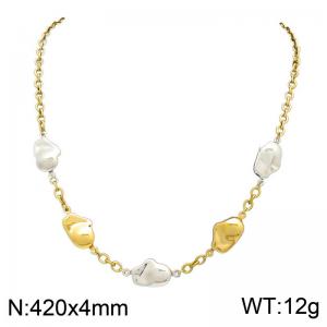 SS Gold-Plating Necklace - KN304161-SP