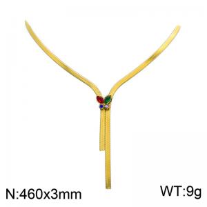 SS Gold-Plating Necklace - KN304162-SP
