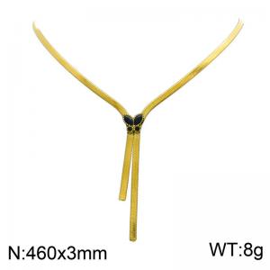 SS Gold-Plating Necklace - KN304163-SP