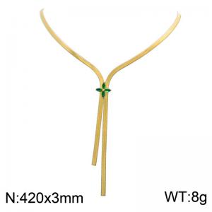 SS Gold-Plating Necklace - KN304164-SP
